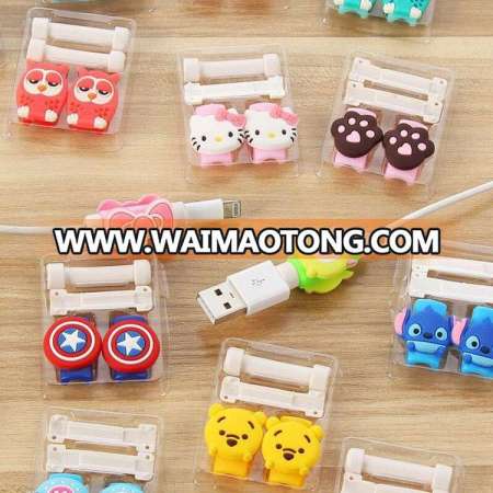 Different Cartoon shape USB cable protector for cable wholesales